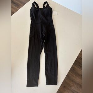 Athleta Black Salutation Bodysuit